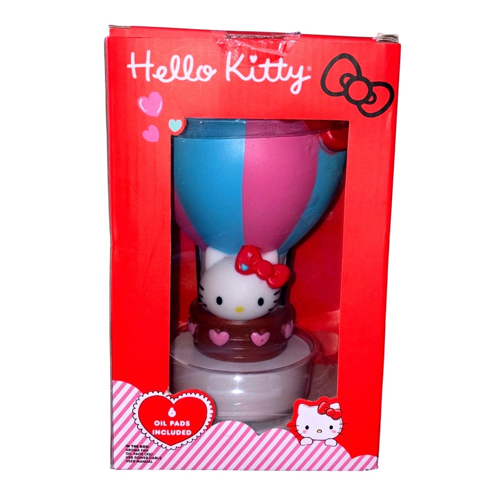 Hello Kitty LED‎ Aroma Fan Diffuser Sanrio Hot Air Balloon USB Powered New Box